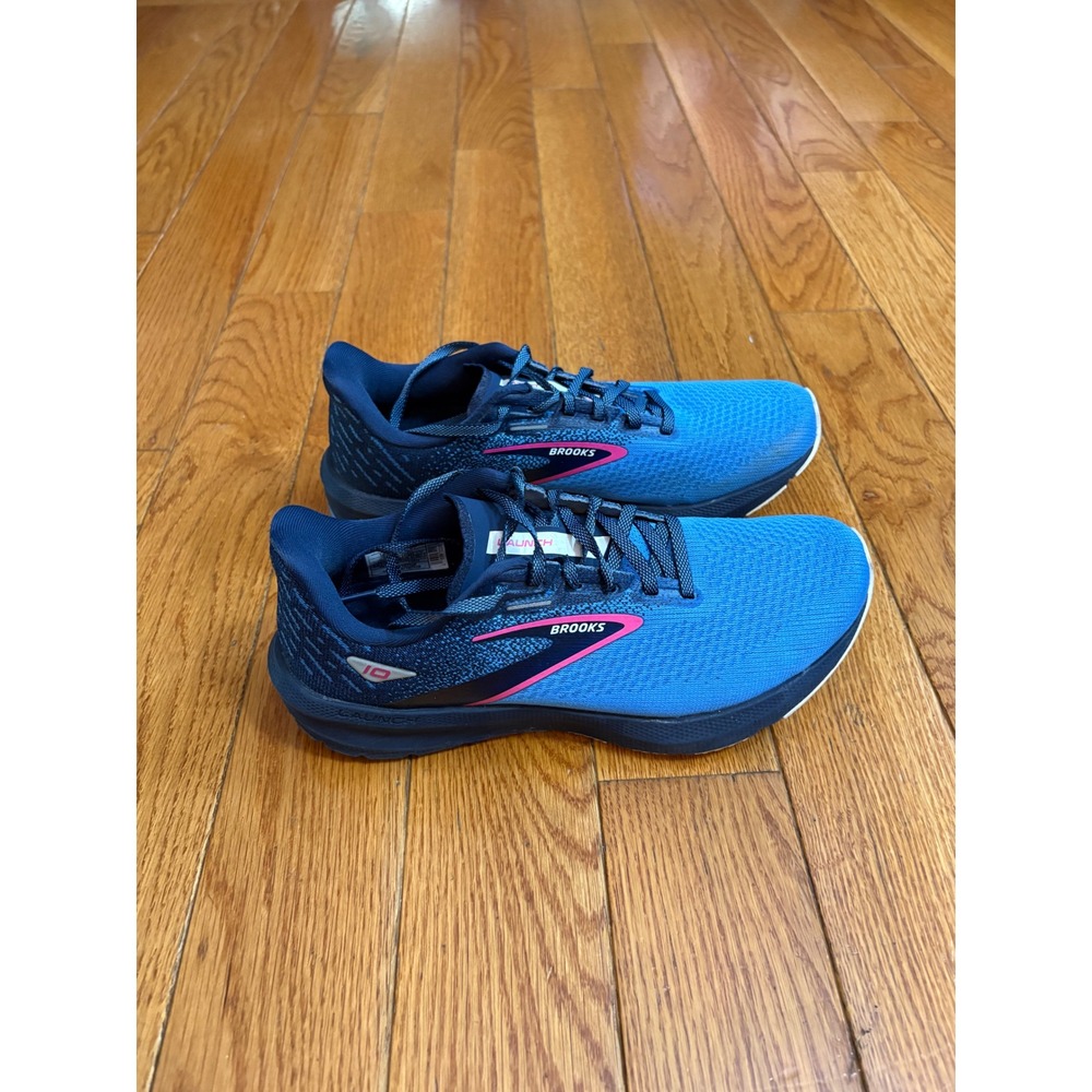 Brooks Launch 10 Womens Running Shoes Blue Navy Pink 1203981B441 Size 8.5 Medium